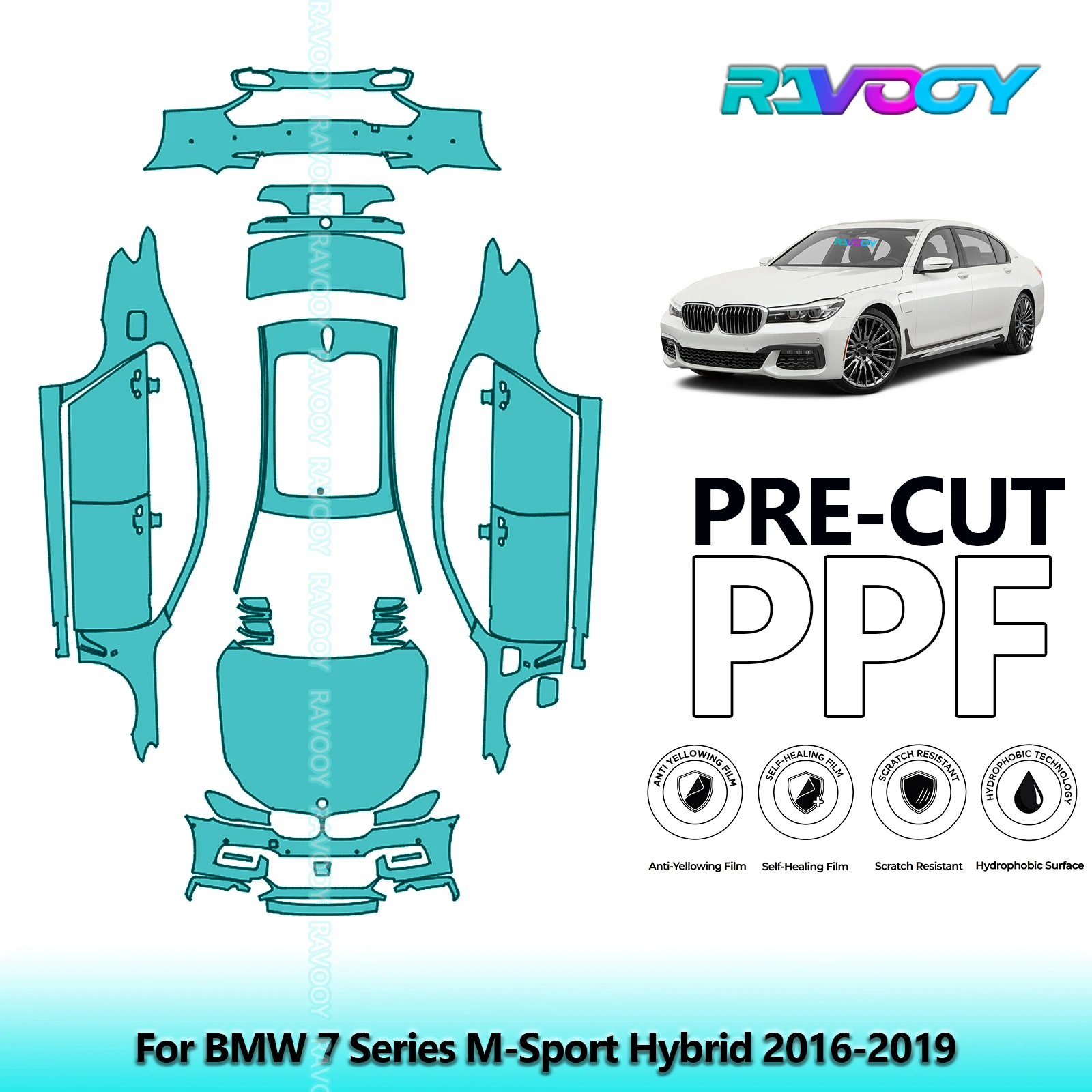 

Precut PPF Full Vehicle For BMW 7 Series M-Sport Hybrid 2016-2019 Clear Bra