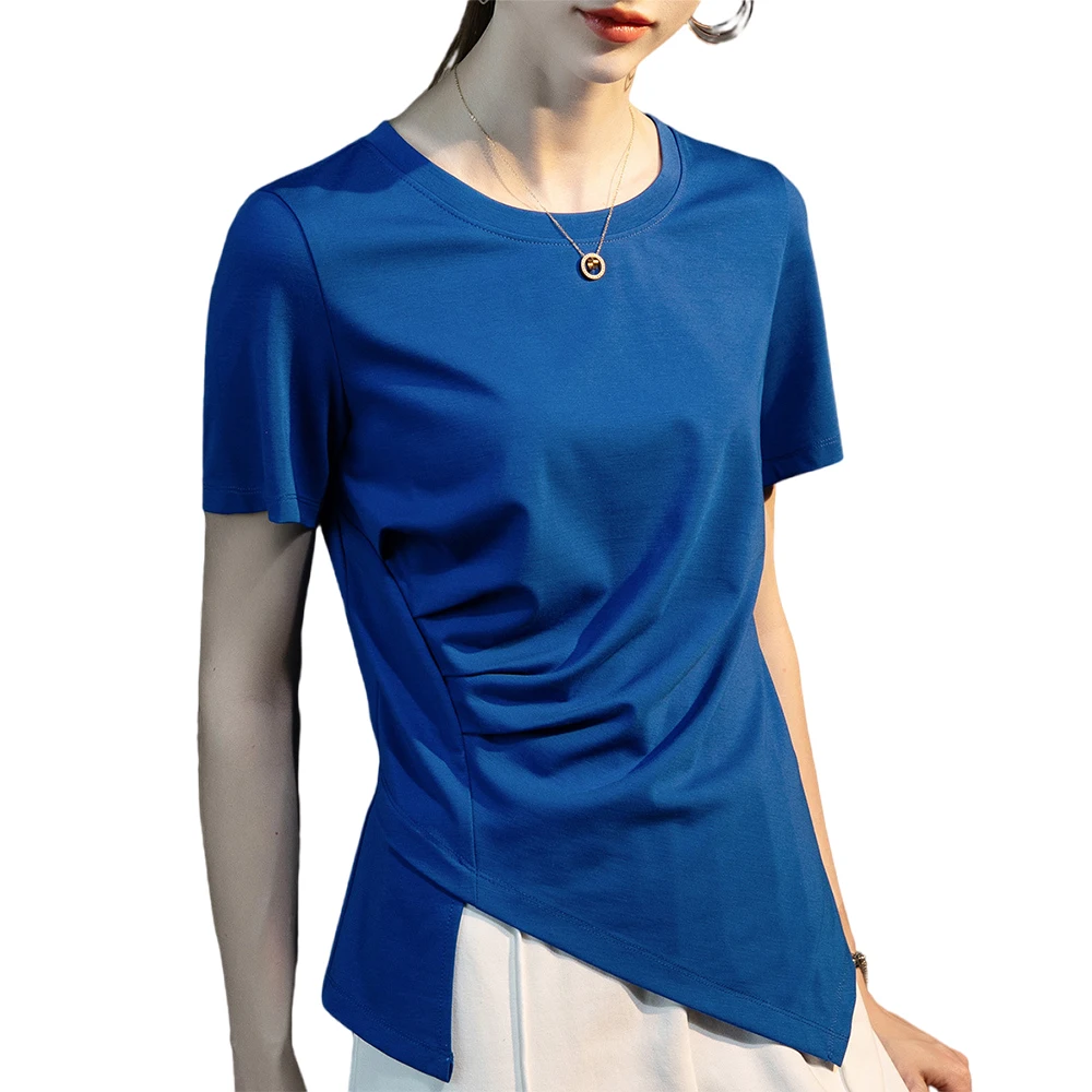 

Women T-shirt Short sleeve tshirt for woman O-Neck Solid Color Women's Top Spring Summer Cotton Shirt for womens