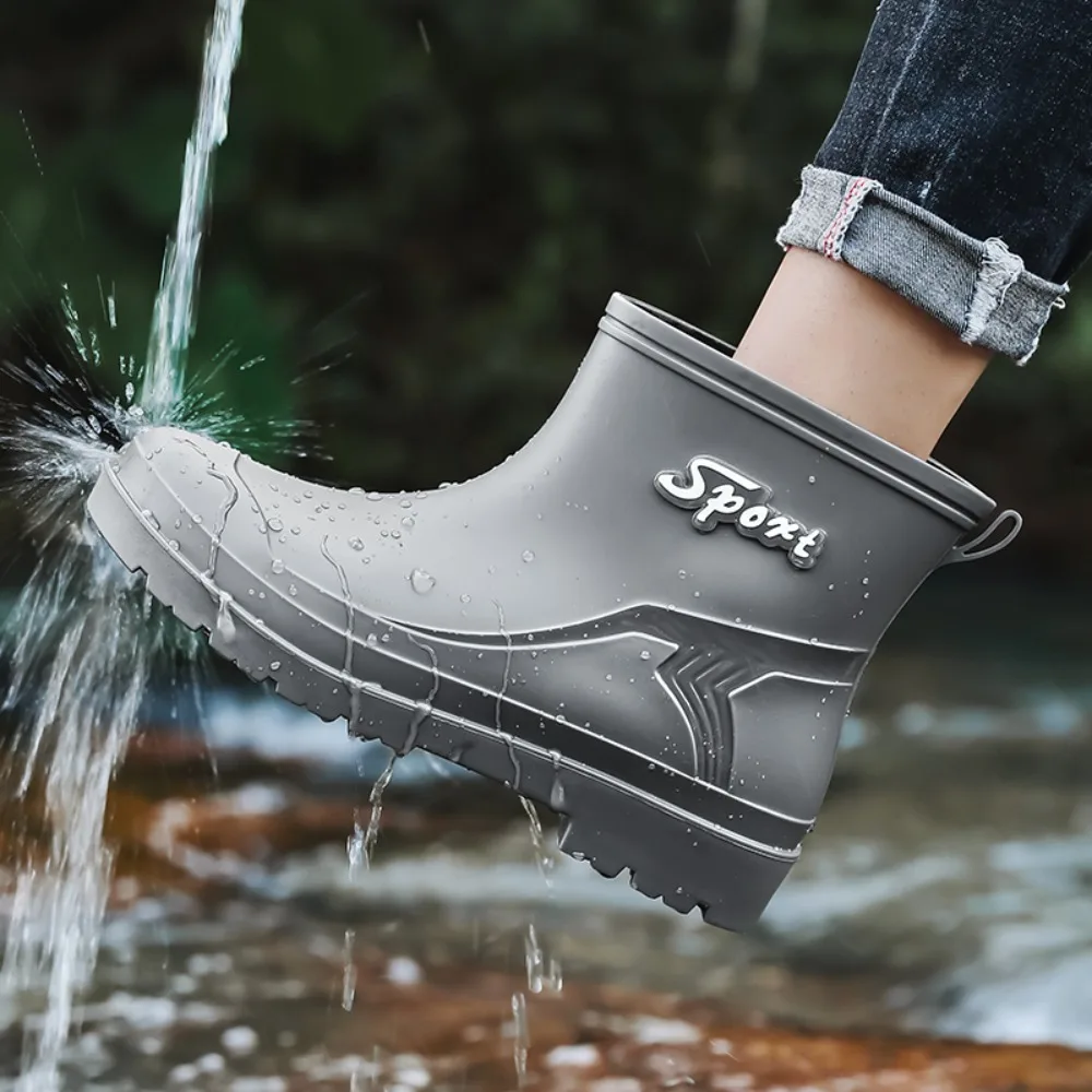 

2026 Men's All-weather Stylish Work Rain Boots, Anti-slip Kitchen and Wear-resistant Rubber Shoes, Waterproof Fishing Shoes