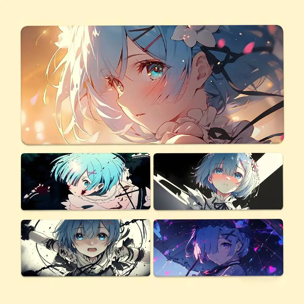 Alfombrilla de ratón Anime R-ReZero R-Rem, alfombrilla para ordenador, alfombrilla para teclado de ordenador portátil, alfombrilla grande para ratón de oficina