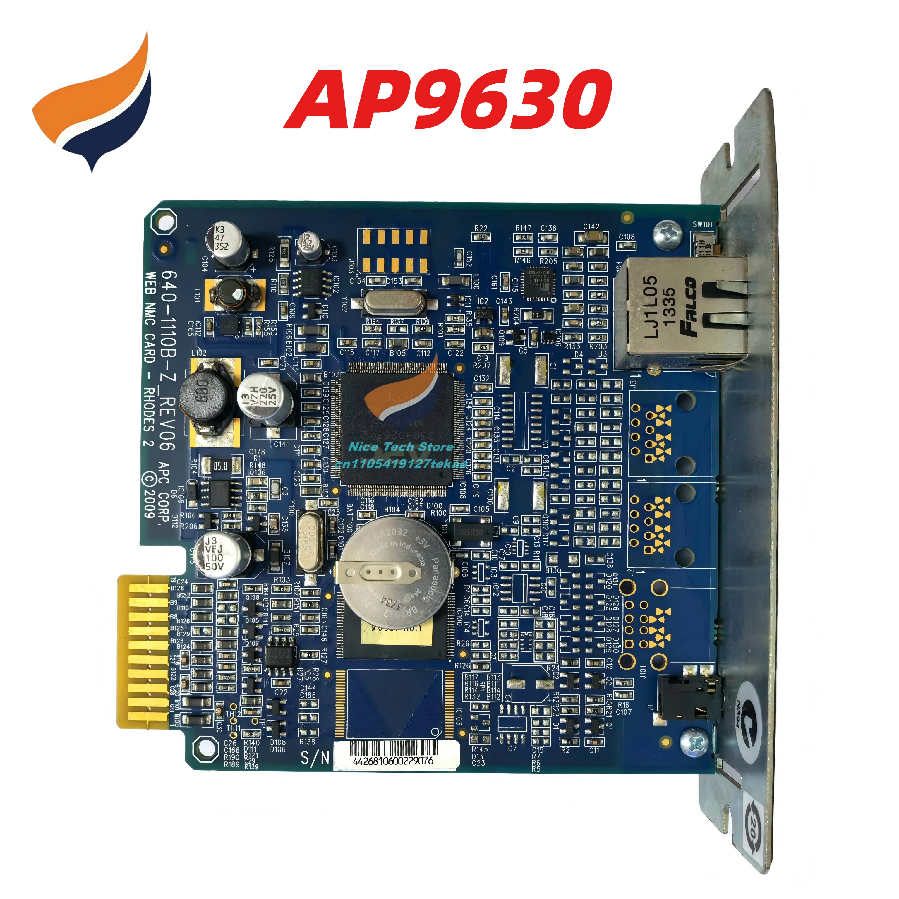 AP9630 UPS Network Management Card, Intelligent Power Monitoring Card for APC Smart-UPS, Remote Power Cycle and Web Management