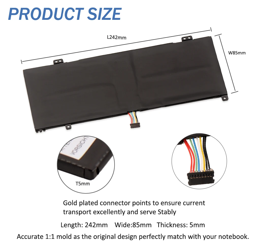 ETESBAY L18C4PF0 Laptop Battery For Lenovo ThinkBook 13S-IML 13S-IWL 14S-IML 14S-IWL 20RR 20RS 20R9 20RM Series 2964mAh/45WH