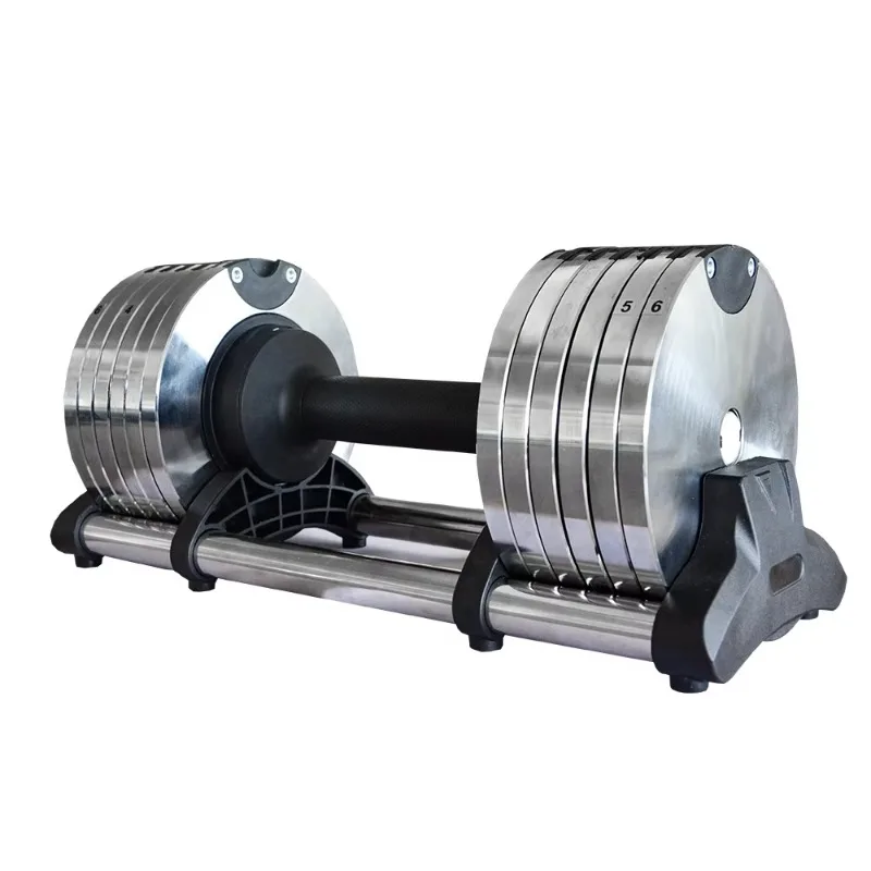 Chrome Plated Cast Iron Workout Multi  Home Use 24kg Adjustable Non-Slip Dumbbells