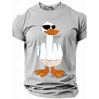 Ducks Disdain Graphic T Shirt For Men Funny Animal 3D Print Tees Summer Streetwear Unisxe T-Shirts Round Neck Tops Short Sleeves