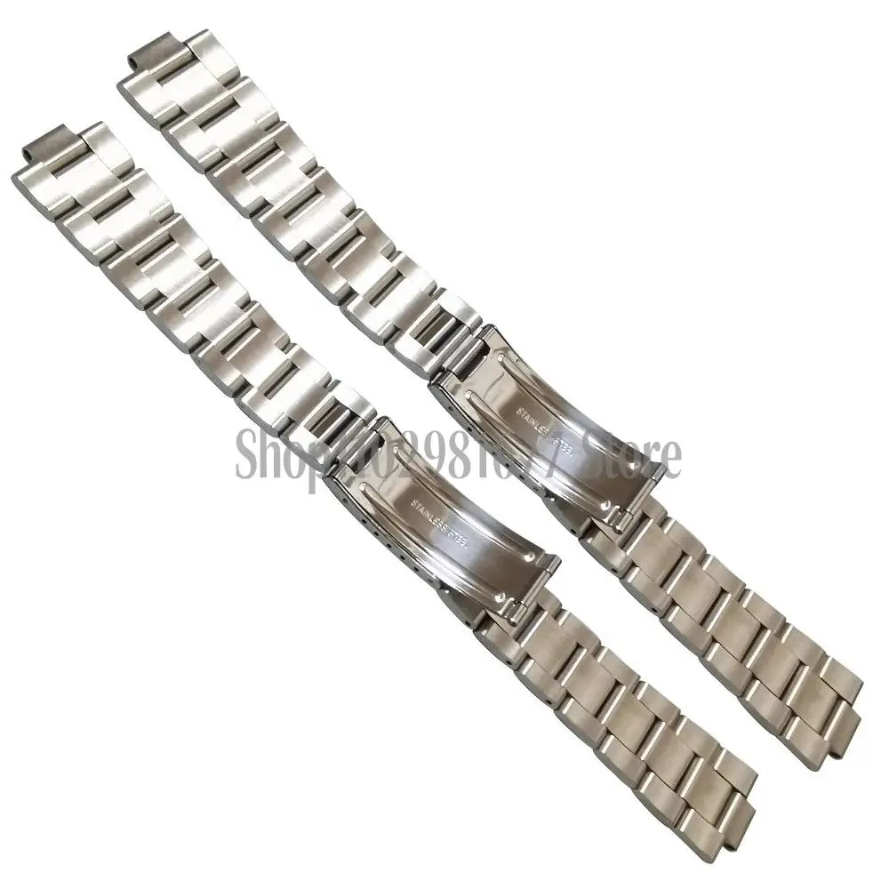 18mm 19mm 20mm 21mm 316L Stainless steel Vintage Oyster Curved End Silver Watch Straps Bands Bracelet Fit for SKX RLX Watch