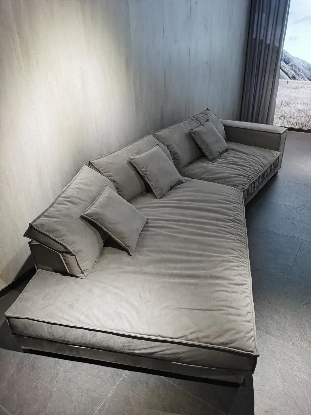 Special-shaped curved cloth sofa living room corner 4 meters long Guangdong Foshan Shunde furniture