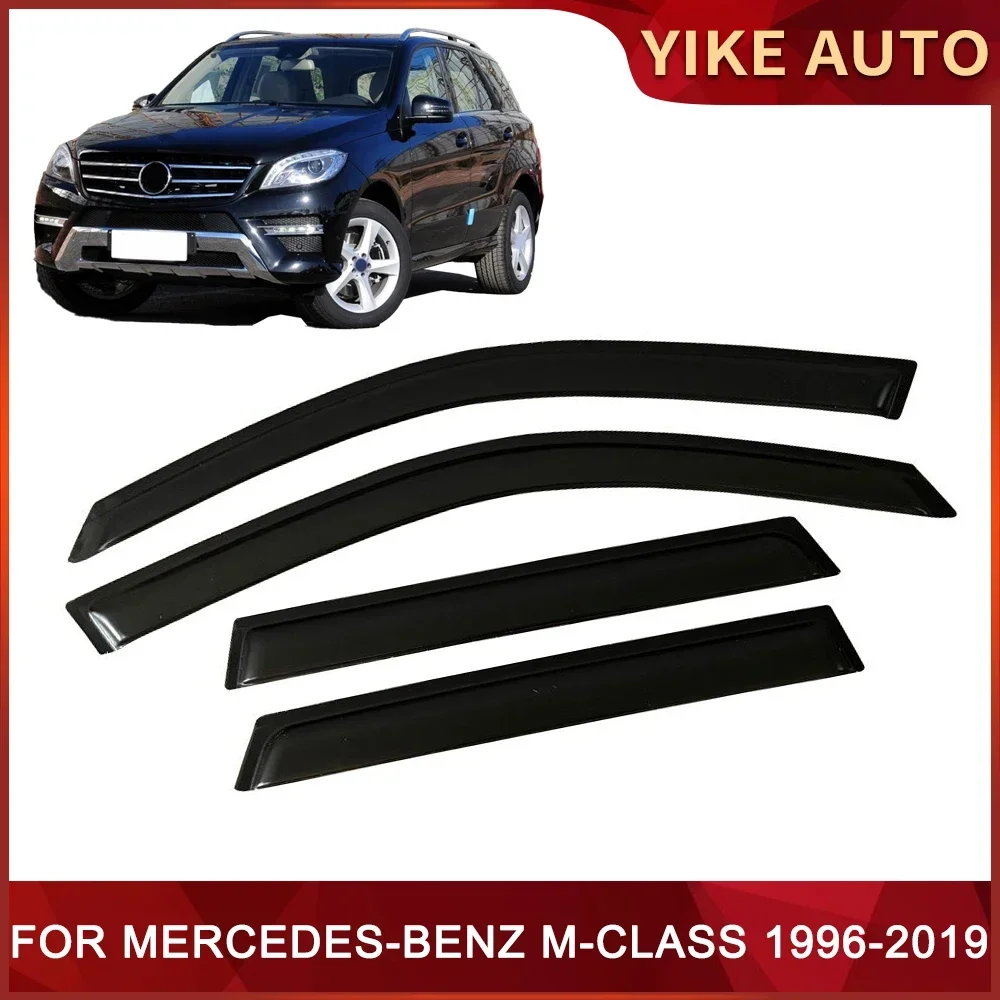 Window Visor for MERCEDES-BENZ M-CLASS W163 W164 W166 1996-2019 Door Visor Wind Sun Rain Guards Side Window Wind Deflectors Auto