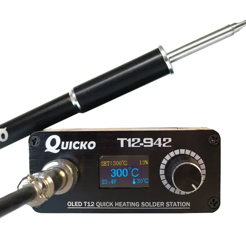 

T12-942 MINI OLED Digital soldering station T12-M8 Metal Aluminum handle with iron tips without power source