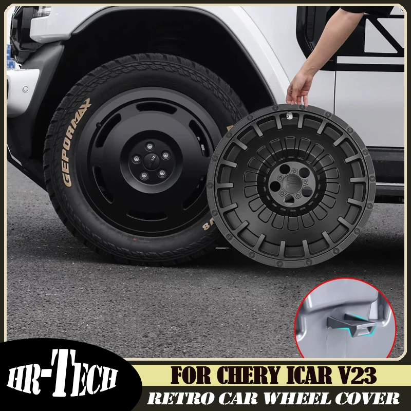Retro Car Wheel Cover Suitable for Chery ICAR V23 401 550 2026 Modified Auto 19 Inch Wheel Protection Cover Car Accessories