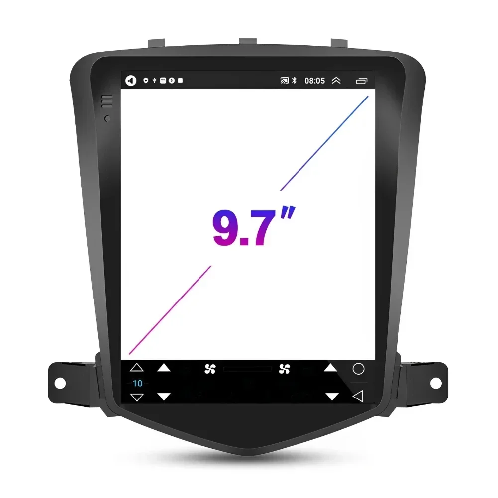 Per Chevrolet Chevy Cruze 2009-2015 9.7 "Unità principale stereo con carplay wireless Android Auto GPS Bluetooth telecamera di backup + microfono
