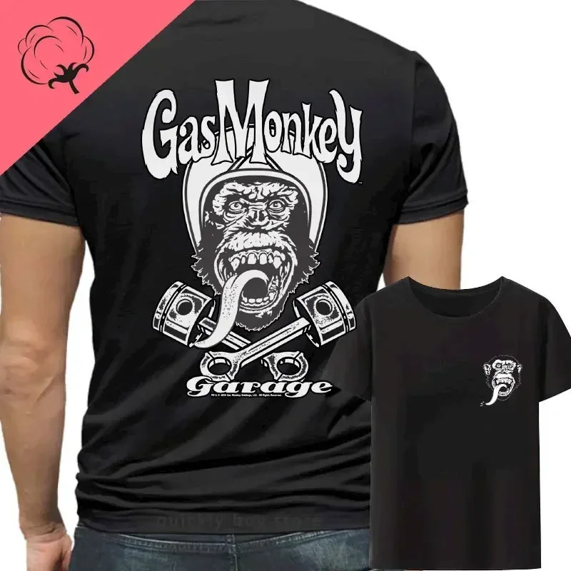 Amazing Essential Double-sided Gas Monkeys Garage Cotton T-shirt Men Casual Summer Graphic Harajuku Streetwear Women Tee