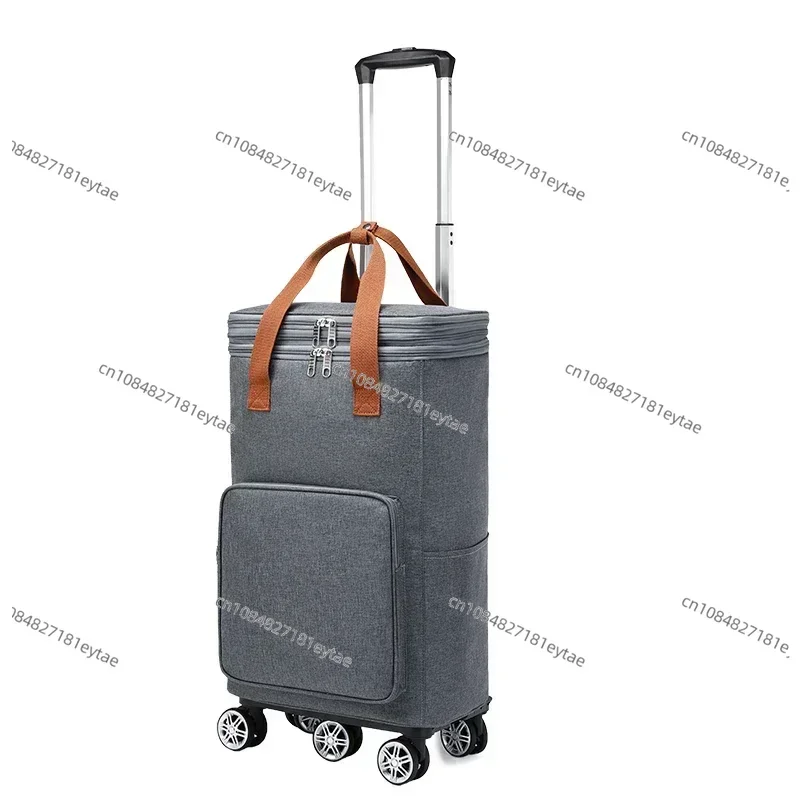 

Складная тележка для продуктов, многофункциональная тележка на колесиках с расширяемым хранилищем, легкий прочный водонепроницаемый органайзер для сумок