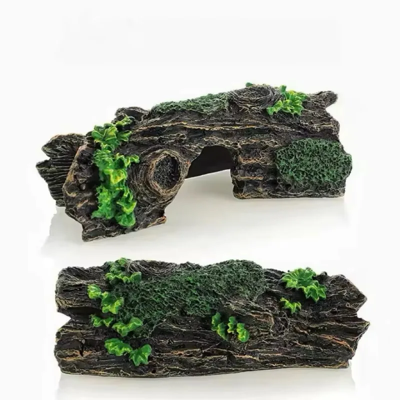 

10pcs Super Simulation Tree Hole Fish Tank Reptile Amphibian Supplies Guard Lizard Aquarium Landscaping Tree Hole Nest Cl