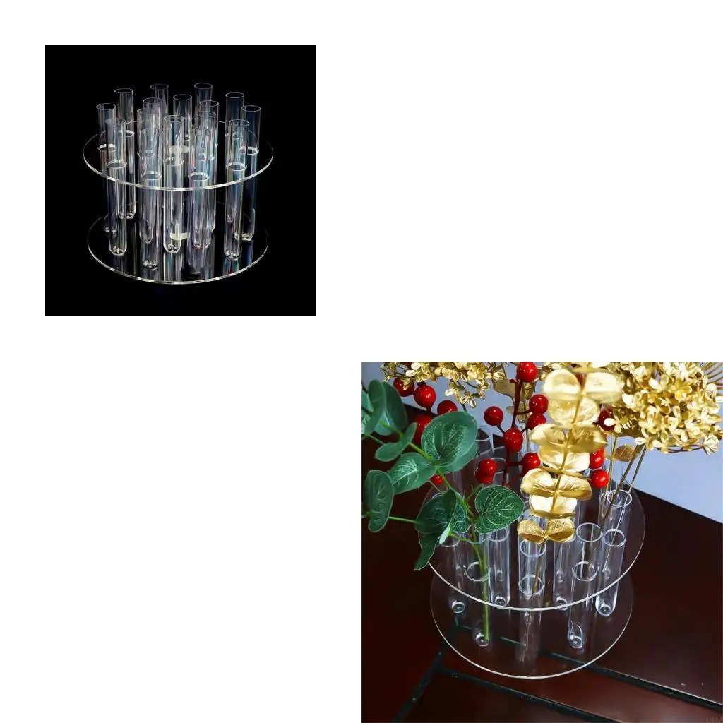 

L43A 1Set Round Flower Vase Decorative Vase Wedding Birthday New Year Decoration Gift