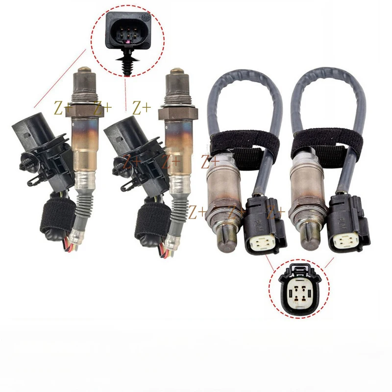 Z+ 4pcs Oxygen O2 Sensor Upstream+Downstream For 2012-2020 Ford F-250 F-350 6.2L V8