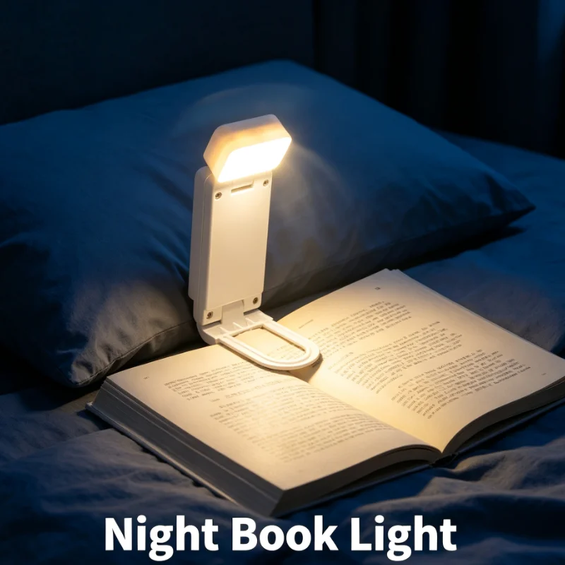 Clip On Book Light Rechargeable Reading Lamp 3 Color Modes Stepless Dimming Long Battery Life Portable Study Bedside Night Light