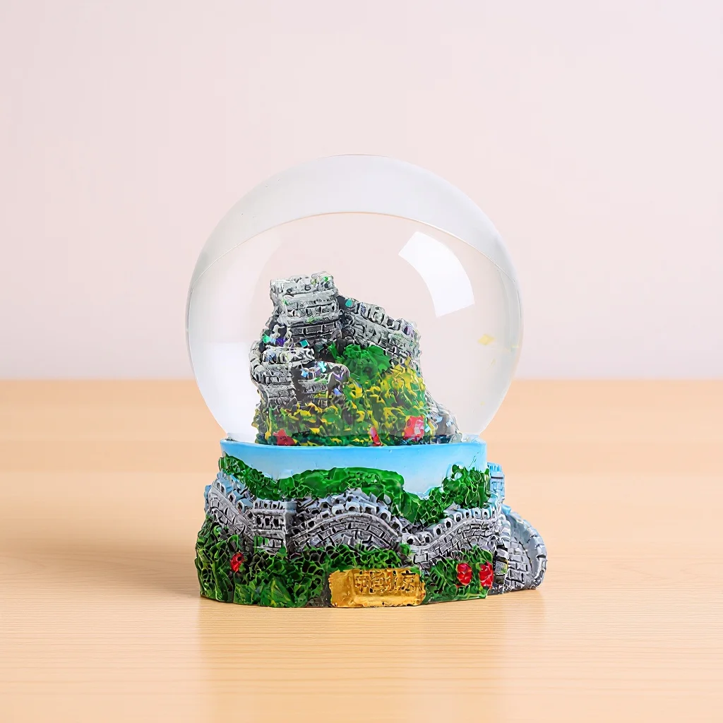 

1Pcs Creative Great Wall Resin Crystal Ball Artisan Craft Clear Outline Eco-Friendly Home Decor Gift for Friends Family Loved