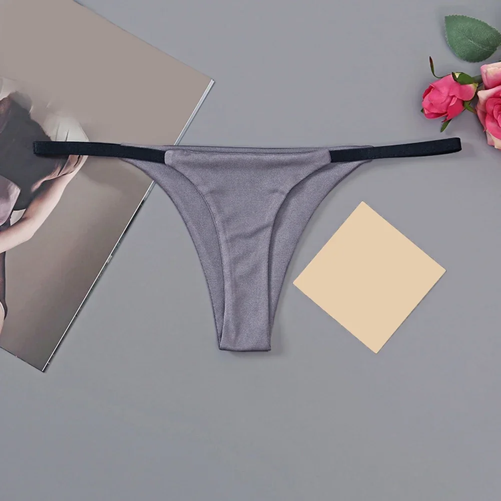 

Erotic Lingerie Womens Thongs Thin Straps Low Waist Sports Underwear Color Matching Thin Sexy Trunks Elastic Underpants Knickers
