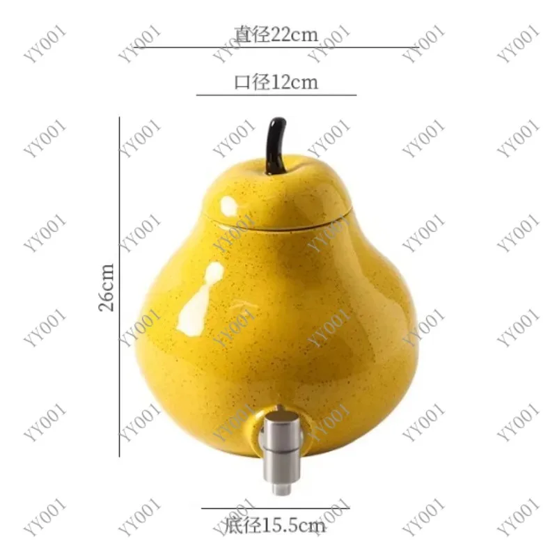 Cute Pear Shape Cold Water Kettle Large Capacity Heat Resistant Household Water Jug