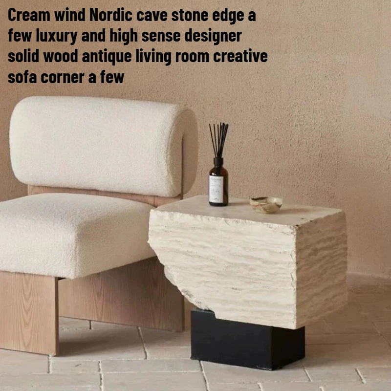 Italian Side Coffee Table Marble Solid Wood Floor Basses Coffee Table Irregular Bedside Muebles Para Salas Nordic Furniture