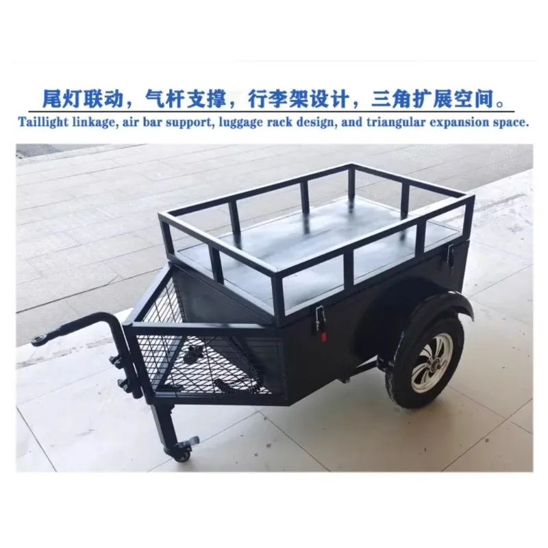 

Motorcycle electric vehicle bicycle small trailer traction shopping supermarket car rear trailer small trailer travel