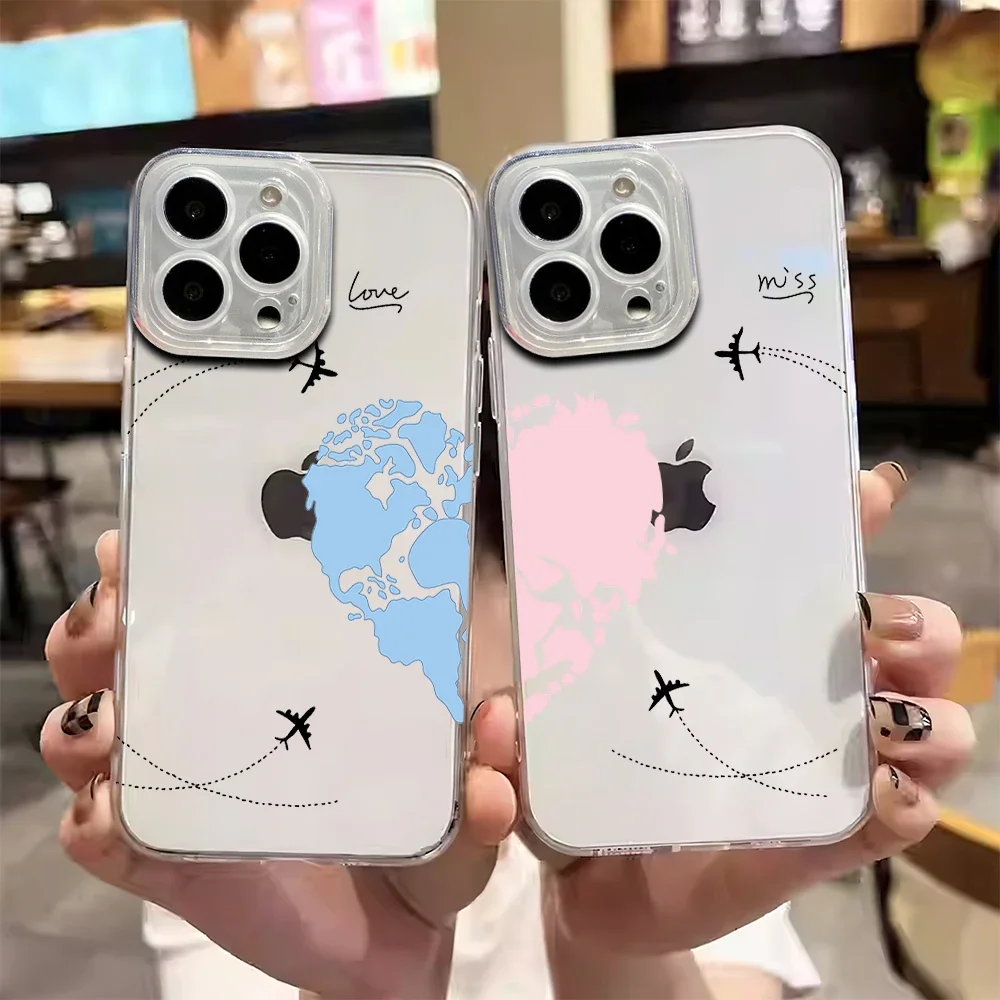 Love Flight Diary Couple Phone For SAMSUNG A31 54 35 55 S20 S21 S22 S23 S24 FE PLUS ULTRA Transparent soft shell