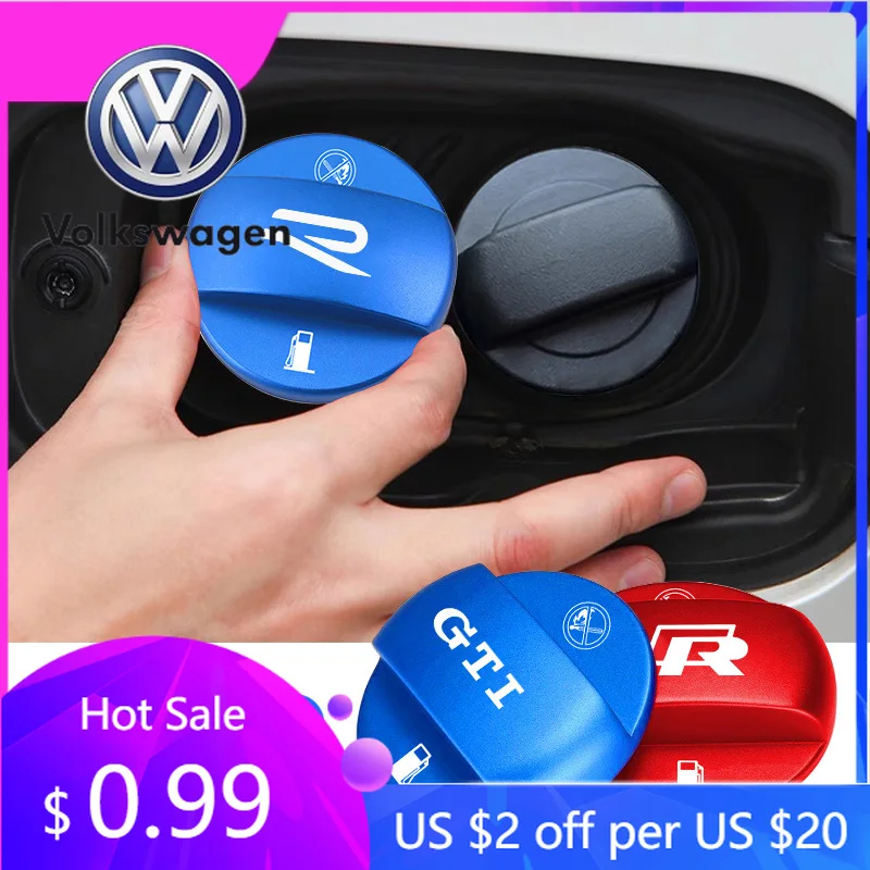 

2026 Hot For Volkswagen VW 1Pcs Aluminum Alloy Car Fuel Tank Cap Petrol Oil Box Lid For VW Atlas Jetta Touareg Variant Golf Polo