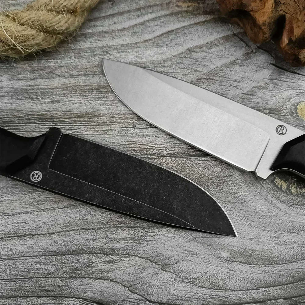 New High Hardness Fixed Blade D2 Blade G10 / Flax Handle EDC Outdoor Camping Hunting Survival Cutting Emergency Rescue Tools