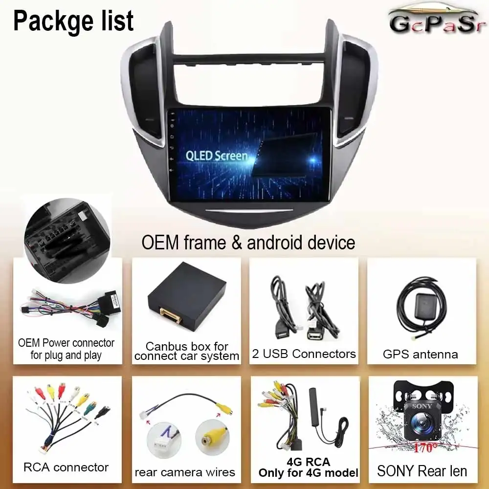 Android 13 dla Chevrolet Tracker 3 trax 2013 - 2015 bezprzewodowy Carplay Auto DSP RDS odtwarzacz multimedialny GPS nawigacja