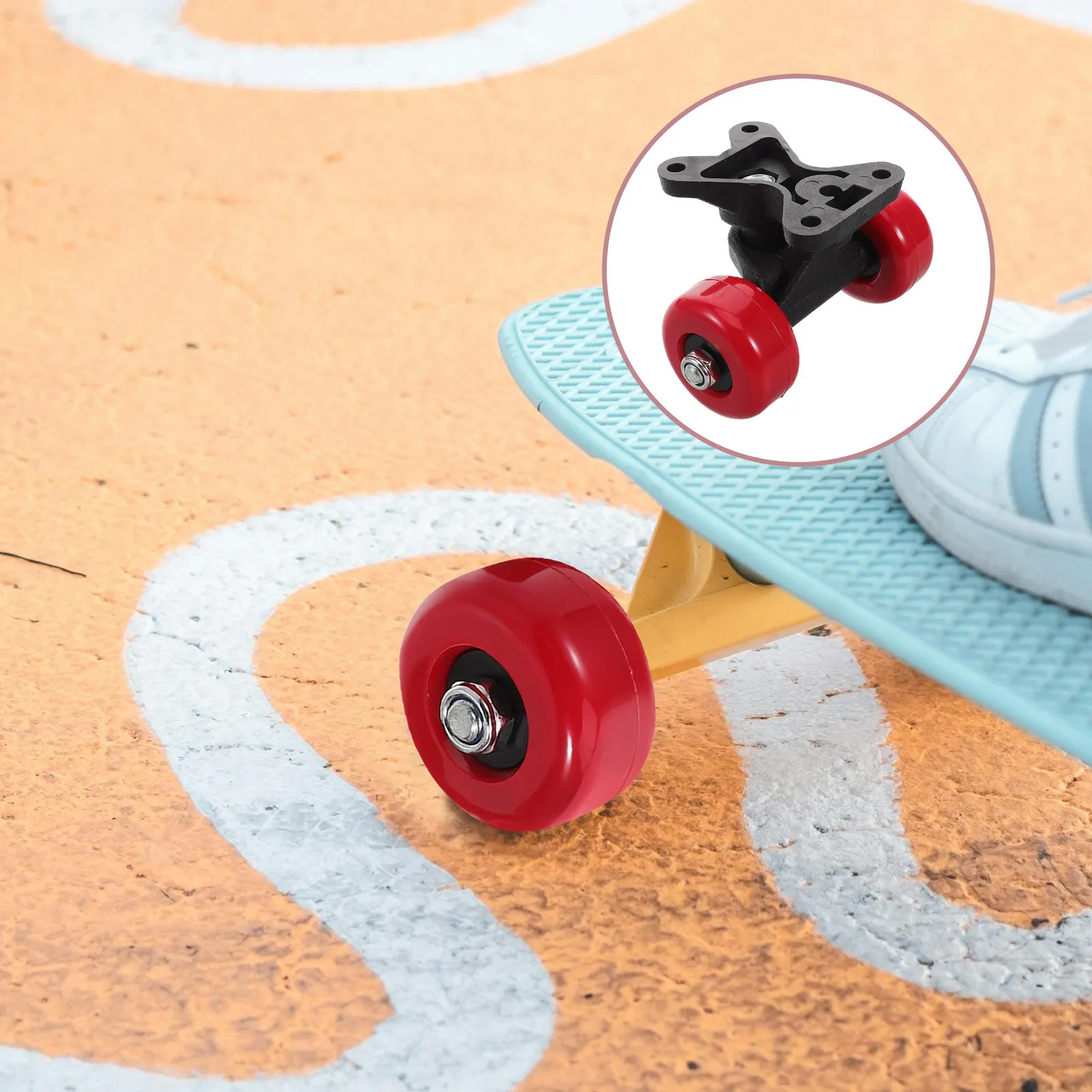 

Комплект из 2-х кронштейнов для скейтборда с колесами для детей, простая установка, устойчивость, для начинающих, аксессуары для скейтборда