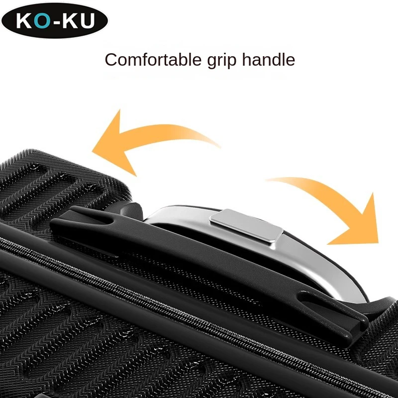 KO-KU Luggage Female 2024 New Male Students 18 Inch Small Lightweight Boarding Password Box Travel Bag Trolley Case