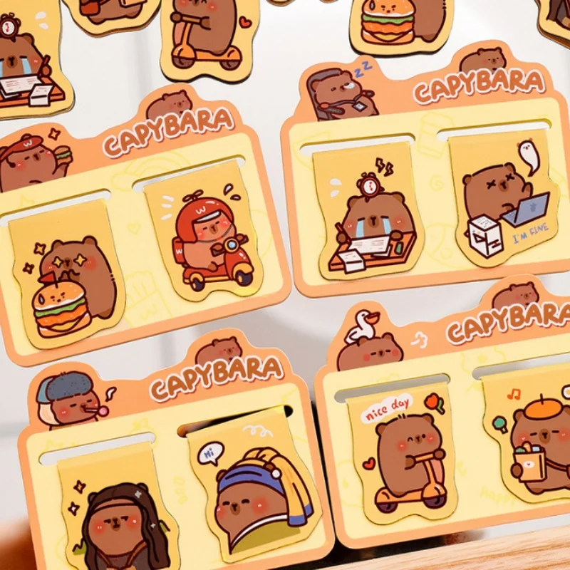 

40pcs/lot Creative Capybara Magnetic Bookmark Cute Book Mark For Books School Office Supplies Stationery Gift