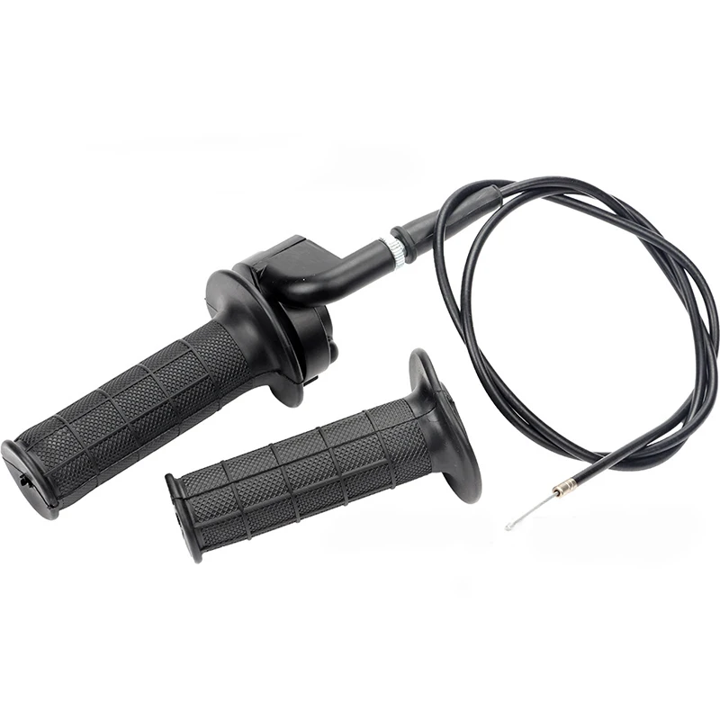 1 Pair 22mm Motorcycle Throttle Grip with Twist Cable Handle Bar Hand Grips For Pit Dirt Bike ATV Quad Motocross Racing
