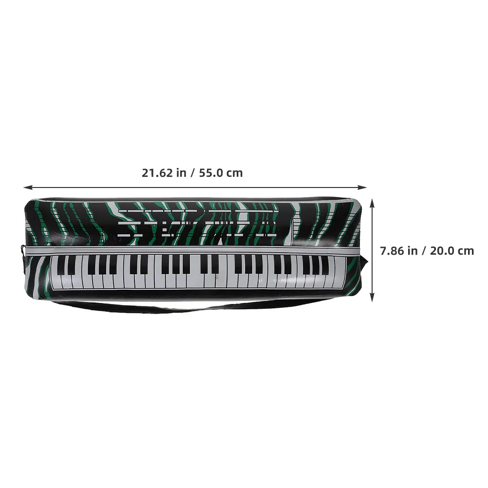 2Pcs Inflatable Hippo Piano Kids Keyboard Realistic Layout Safe Non Toxic PVC Ideal for Photobooth Party Props Dance Floor