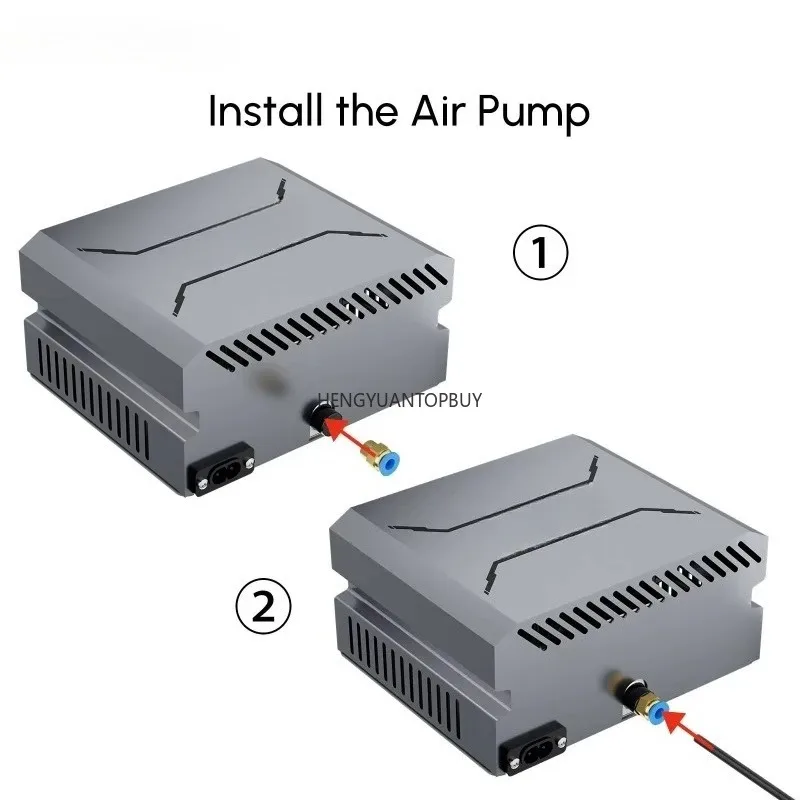 The air pump is used to assist the laser engraving machine in cutting, protecting and blowing away smoke and residue view 4