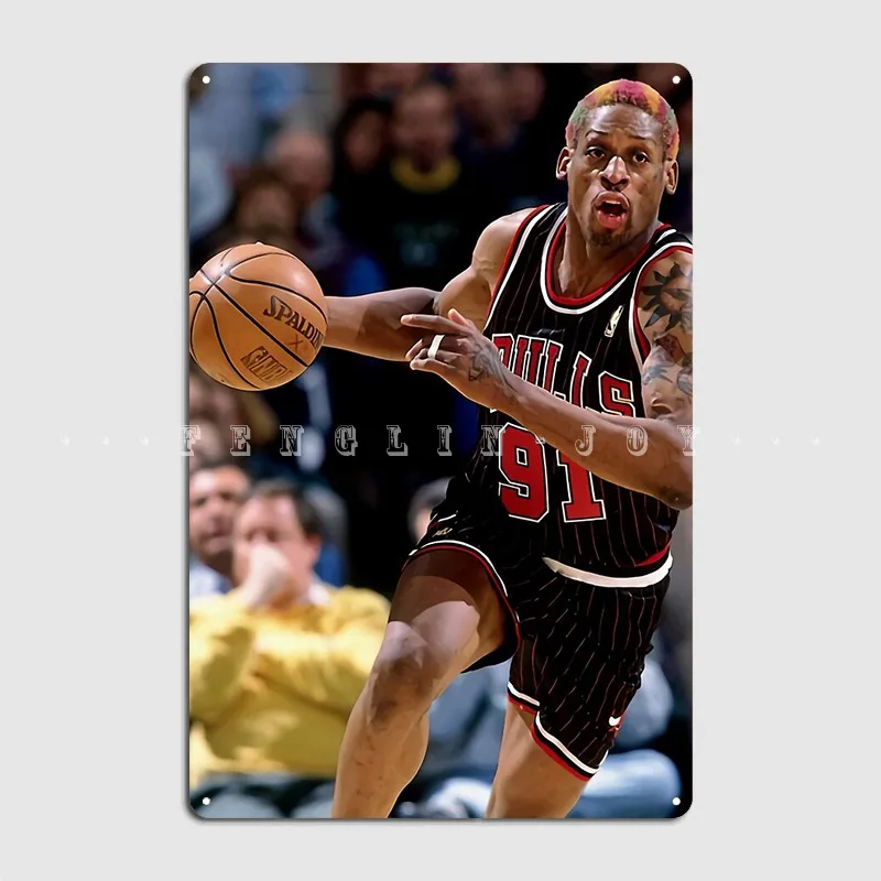 Dennis Rodman Metal Sign Wall Cave Cinema Printing Painting Décor Tin Sign Poster