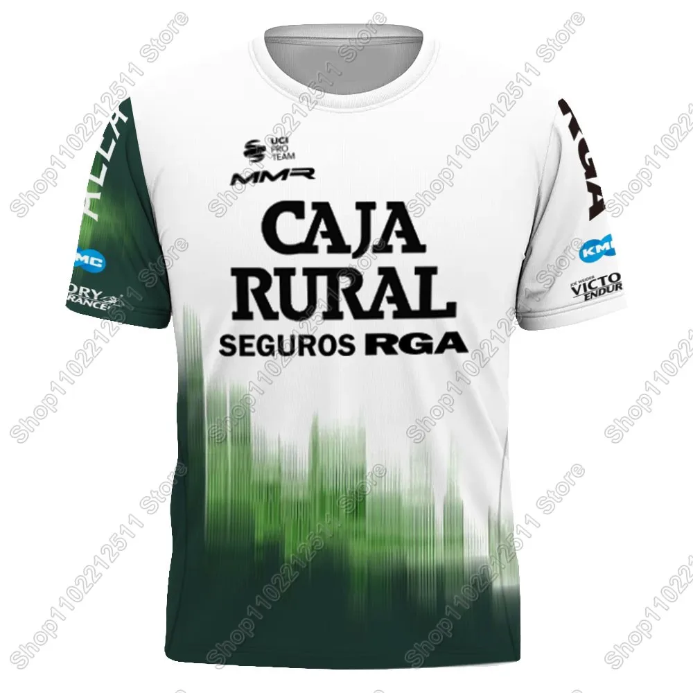 

Футболка Espana Caja Rural Team 2025, велосипедные трикотажные рубашки, мужская летняя уличная одежда для дорожного велосипеда, повседневная техническая подготовка на открытом воздухе
