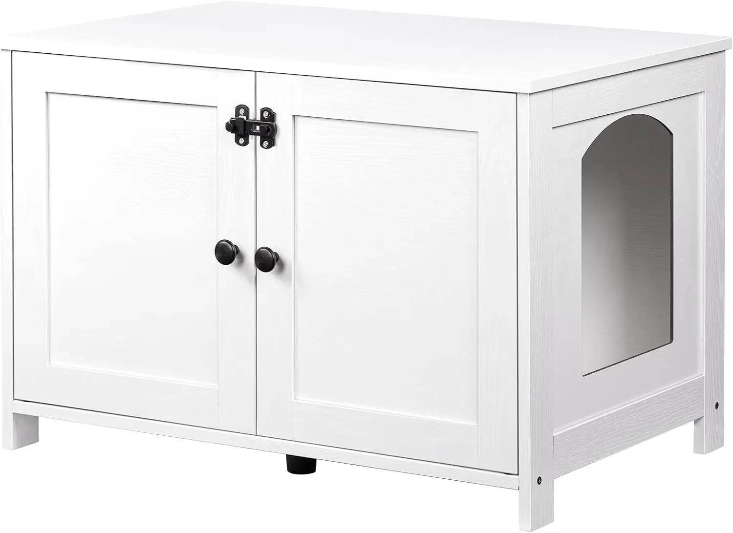 

Large Hidden Cat Litter Box Furniture with Removable Divider, Wooden End Table, White, 31" L x 17.5" W x 19.7" H
