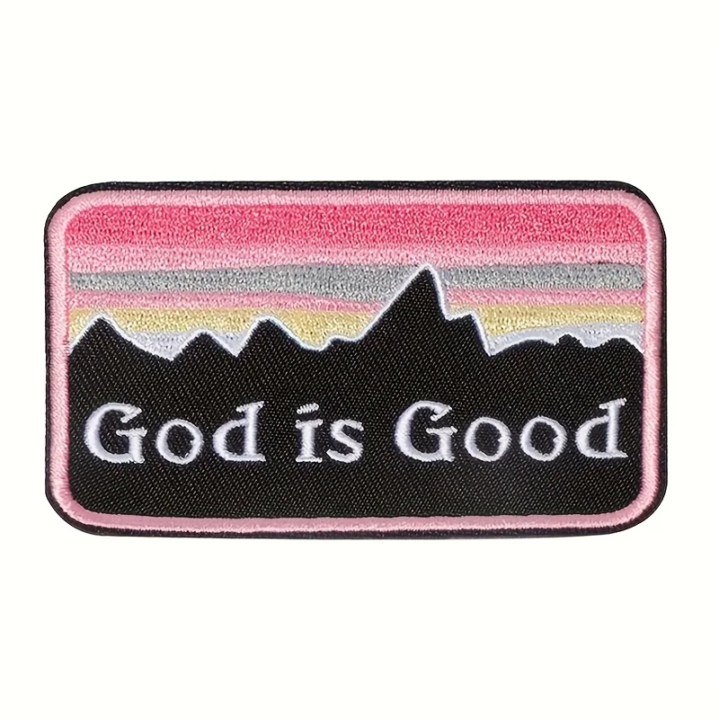 

1 pack of God is Good embroidery patches