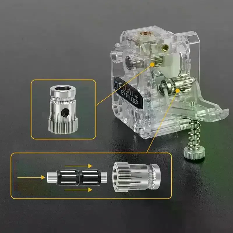 

Dual Drive Gear Hardened Steel Upgrade Kit Extruder Drivegear for BMG Extruder for Prusa I3 3D Printer Bowden Extruder Parts