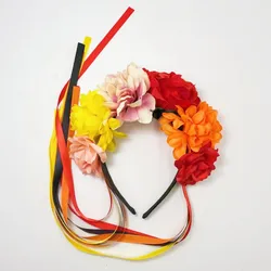 Simulation Flower Headband Fabric Rose and Daisy Headwear Carnival Hair Accessories Makeup Ball Headdress Party Decoration