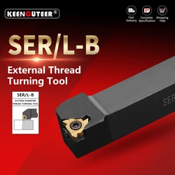 SER/L-B SER1212/1616/2020/2525 external thread turning tool machining cutter bar CNC lathe threading tool holder