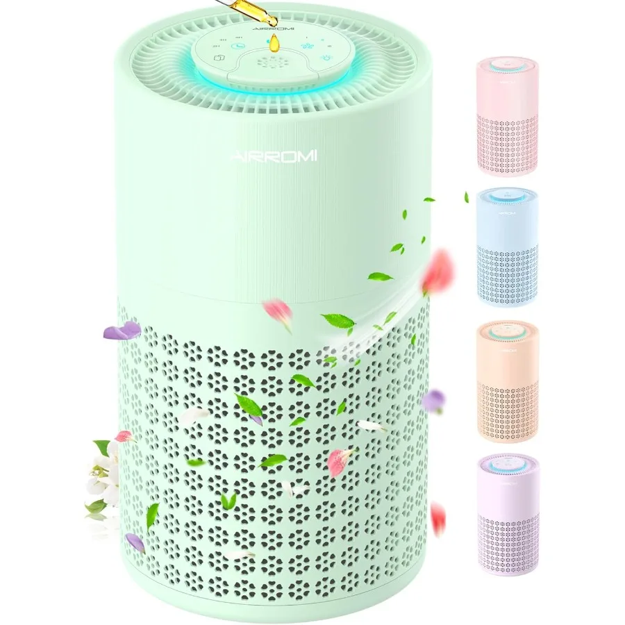 

AIRROMI Air Purifier for Bedroom with HEPA 3-in-1 Filter Pet Air Purifier for Home Cat Pee Smell Covers Upto 990 Ft Quiet 360 I