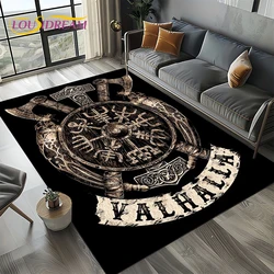 Odin Viking Symbol Valknut Nordic Valhalla Carpet Rug for Living Room Bedroom Home Sofa Decoration,Area Rug Non-slip Floor Mat