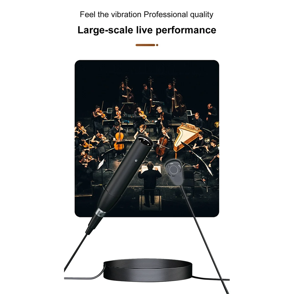 A02R GC411 Instrument Pickup Wired Violin Microphone Musical Instrument Condenser Mics Omnidirectional Pickup with 5M Wire
