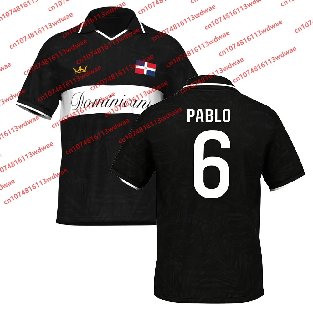 Dominican Republic Style clothing Football Jersey Quick-Drying PABLO 6 Jersey Outdoor football Jersey Special Edition Kid Tee