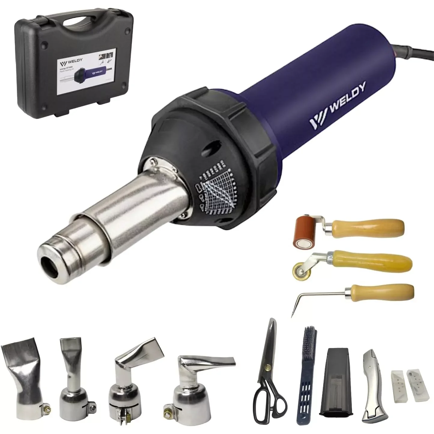 1600 W Overlap Air Welding Kit Hot Air Equipment Hot Blast Torch Plastic Welding Tool