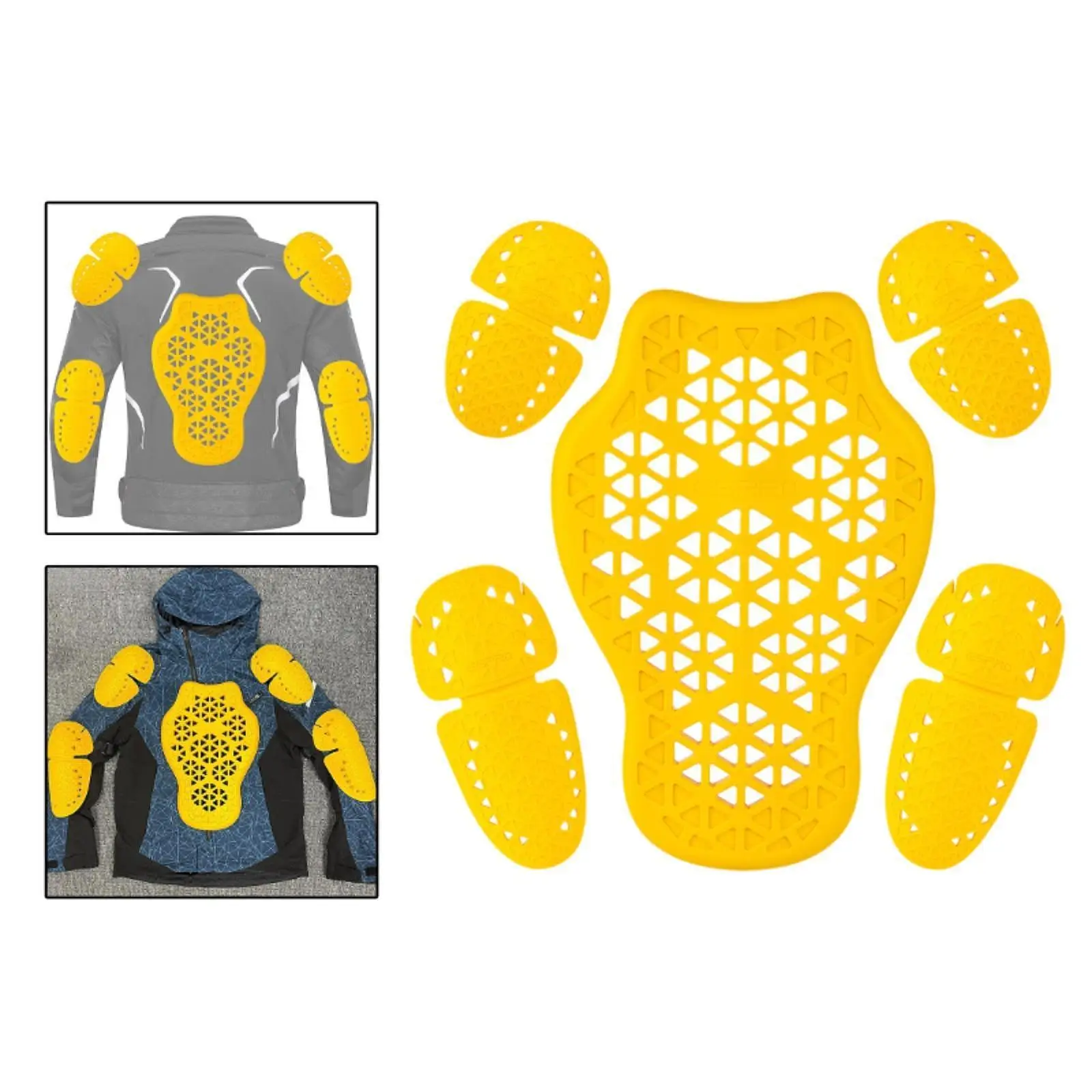 

5x Protection Pads Motorcycle Jacket Armor Inserts Protective Gear Set for Cycling Motorbike Street Biker Women Men Riding