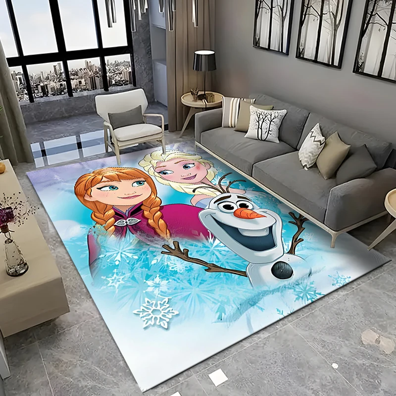 Disney Frozen elsa Princess  Pattern Carpets Bedroom Play Mats Rug Bedroom Carpet Livingroom Rug Crawl Mat Christmas Gift Rug