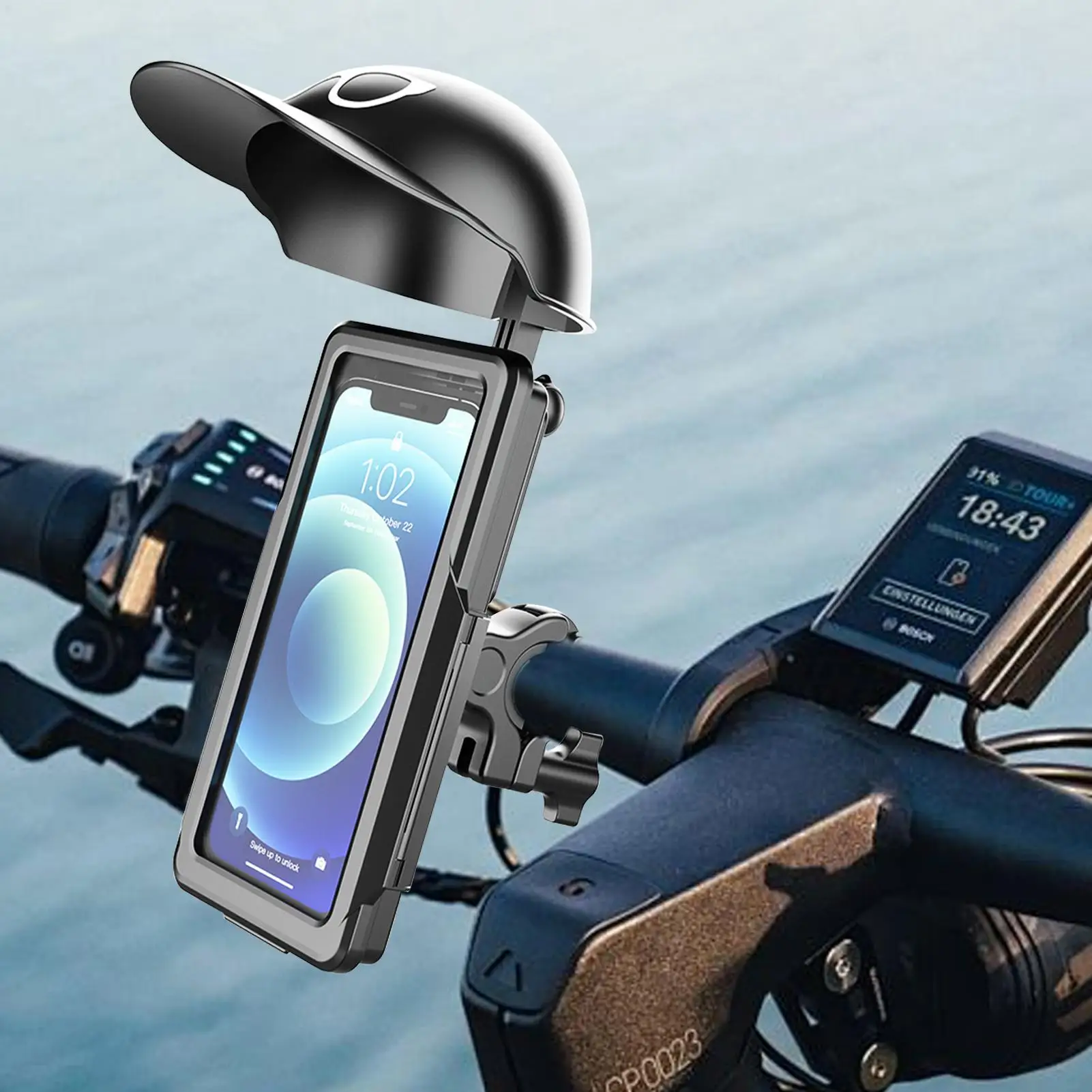 

Scooter Phone Holder Sun Hat Support for Riding Mobile Phone Bracket Mount for Women Men Riding Motorcycles Bicycles Scooters